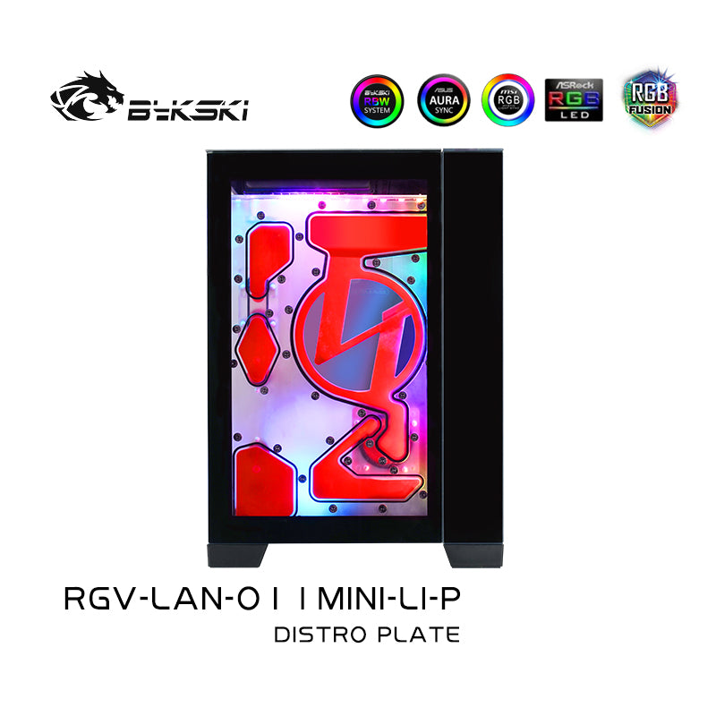 Bykski - Lian Li Dynamic Mini Front Distro Plate RBW (RGV-LAN-O11MINI-LI-P)